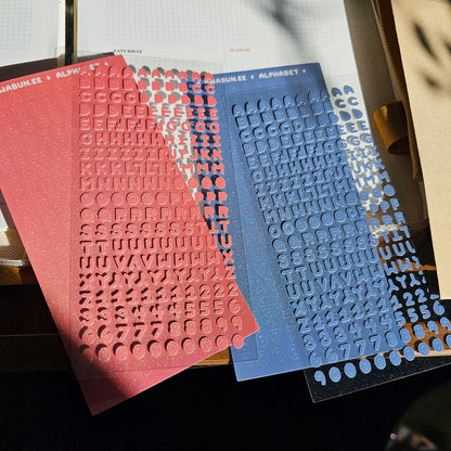 Alphabet- Blue Sticker sheet