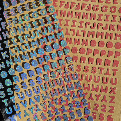 Alphabet- Red Sticker sheet