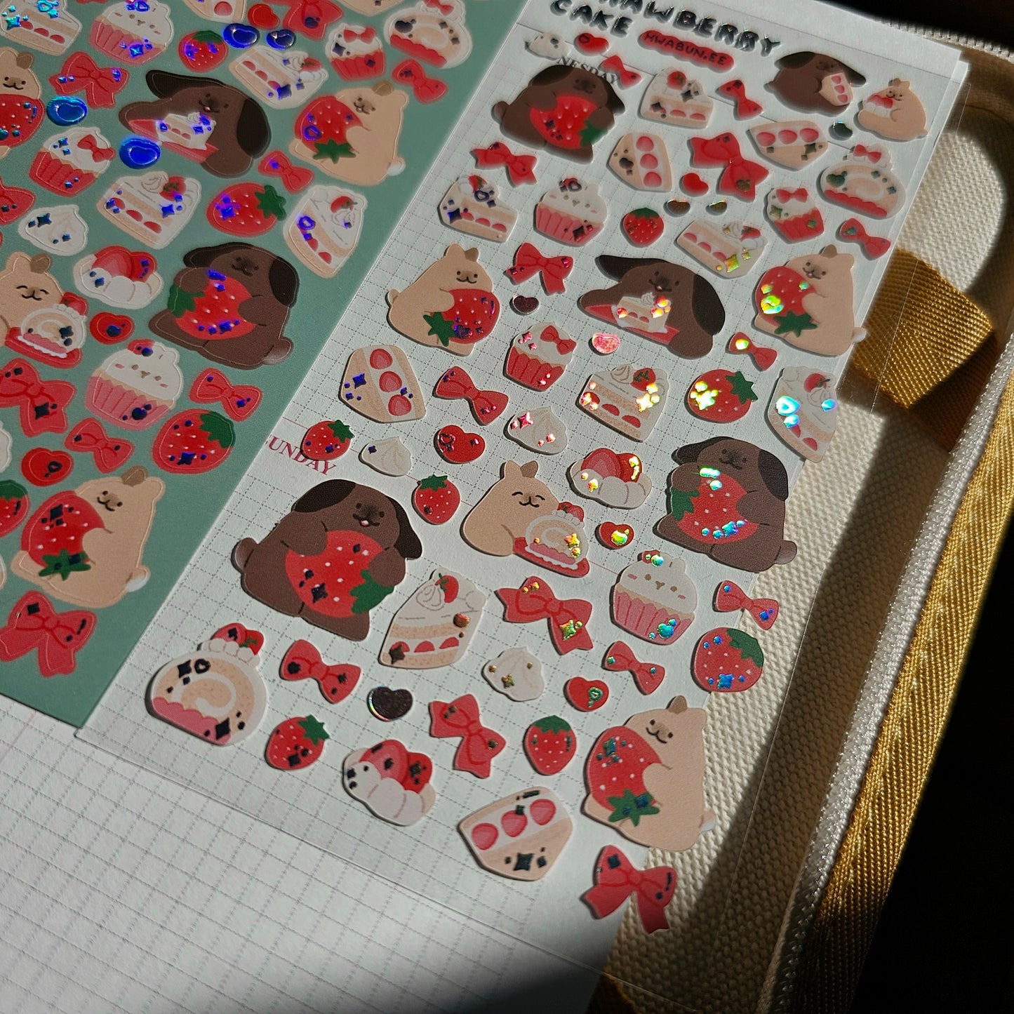 Strawberry Cake Sticker Sheet