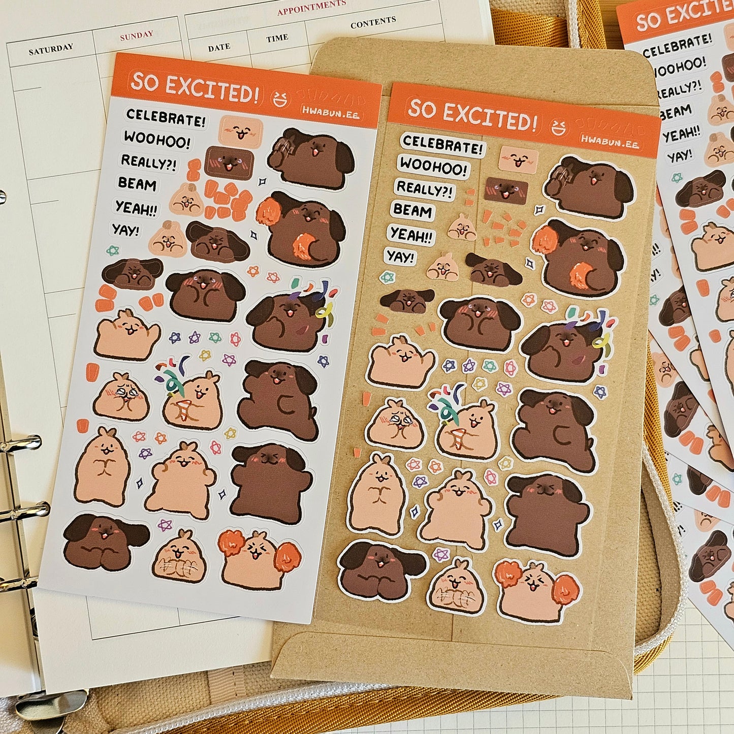 So Excited Sticker Sheet
