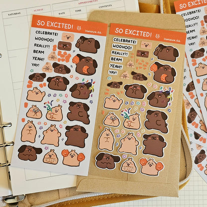 So Excited Sticker Sheet