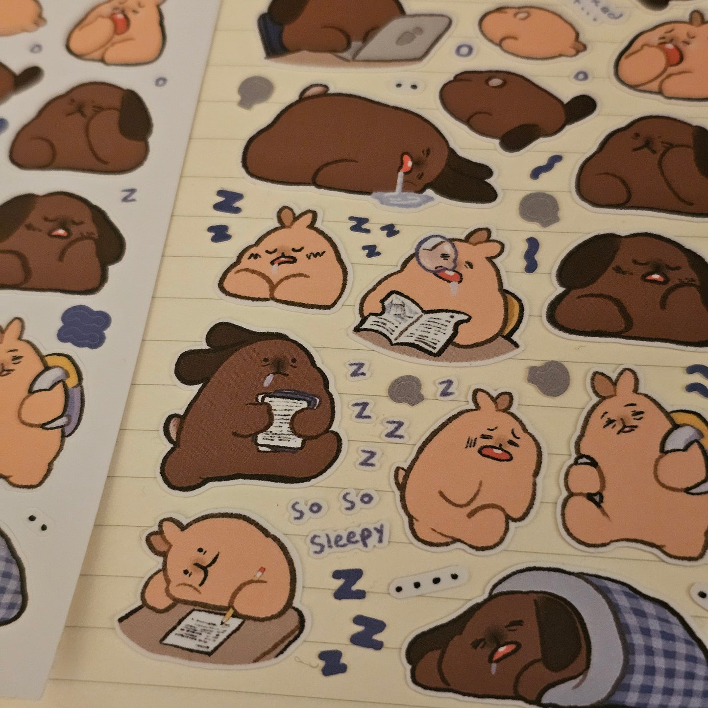 So Tired Sticker Sheet
