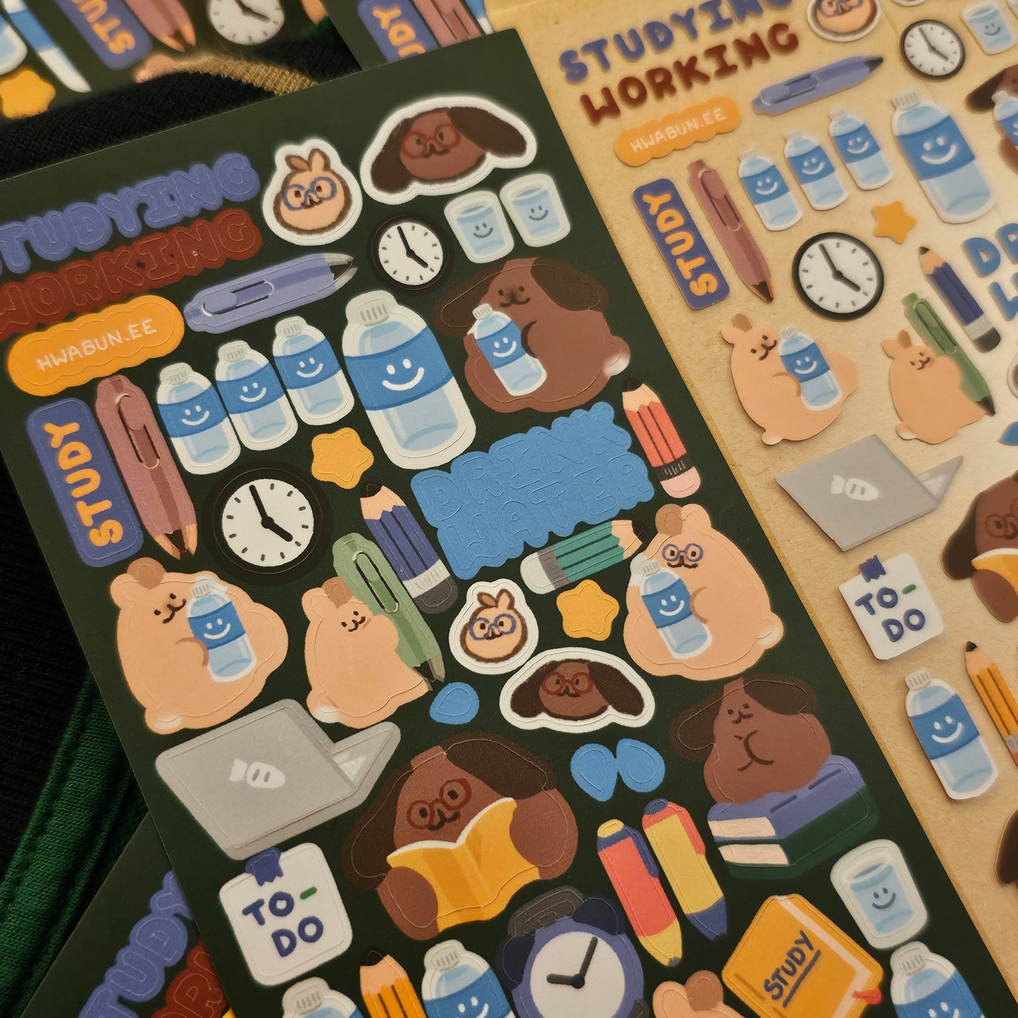 Studying/Working Sticker Sheet