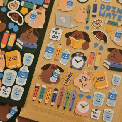 Studying/Working Sticker Sheet