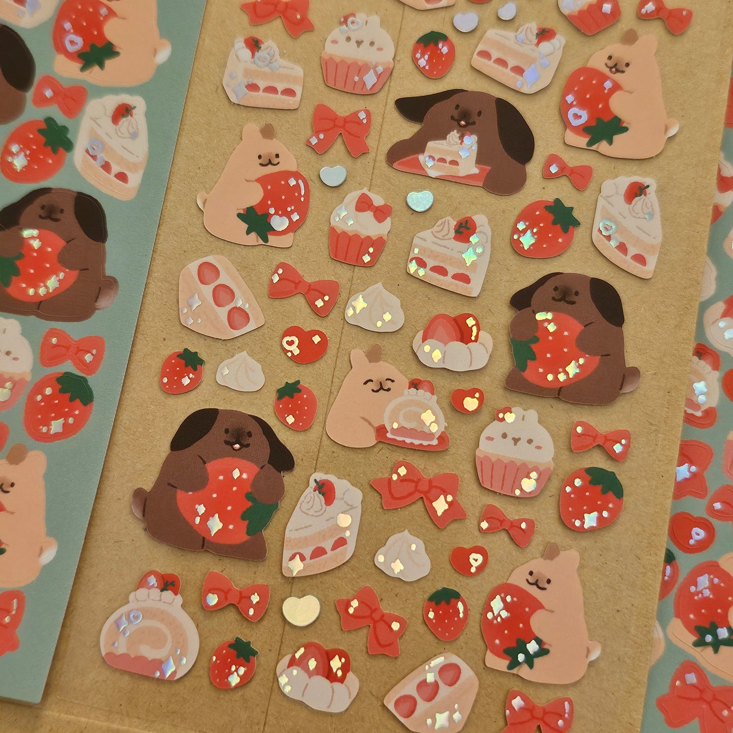 Strawberry Cake Sticker Sheet