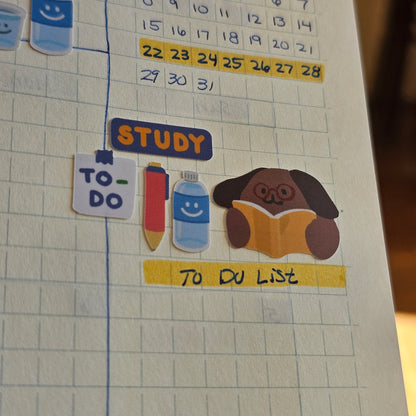 Studying/Working Sticker Sheet