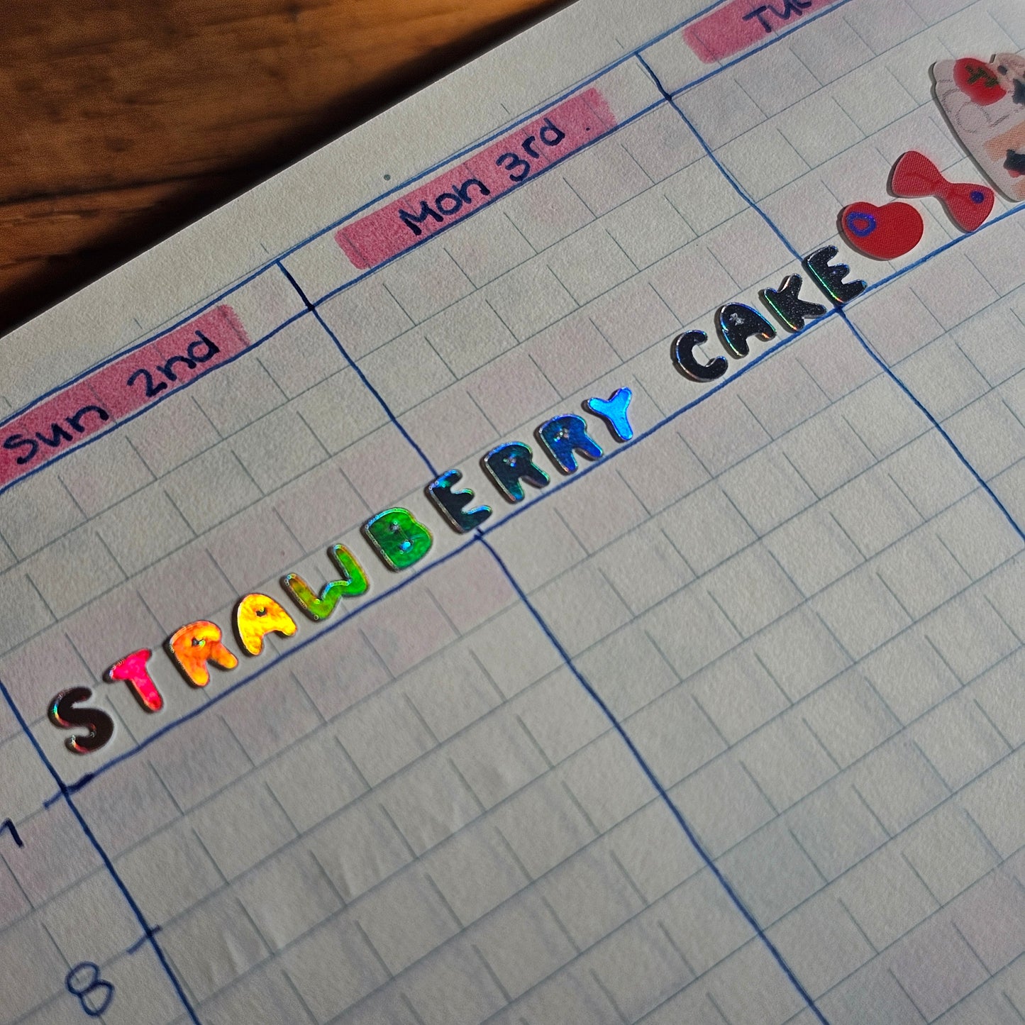 Strawberry Cake Sticker Sheet