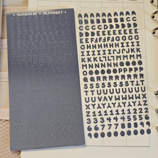 Alphabet- Blue Sticker sheet