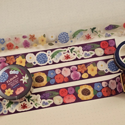 Flower Kiss-Cut Glitter Tape