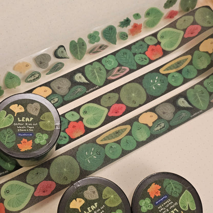 Leaf Kiss-Cut Glitter Tape