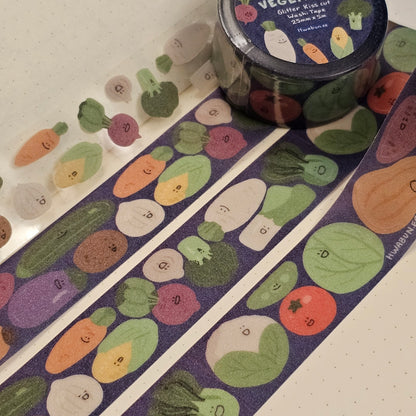 Vegetable Kiss-Cut Glitter Tape