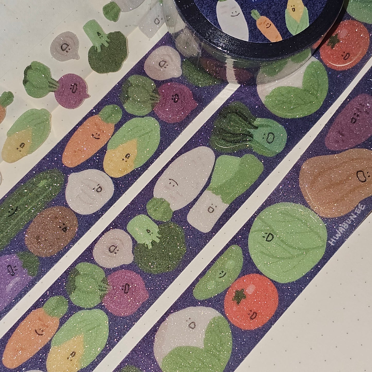 Vegetable Kiss-Cut Glitter Tape