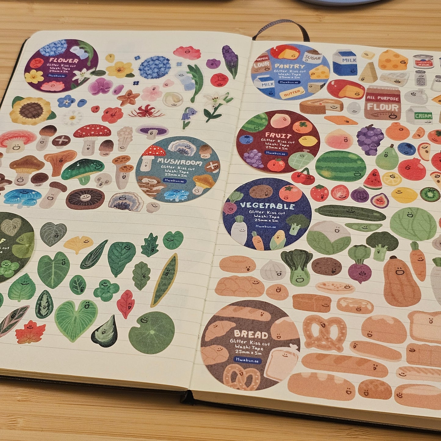 Vegetable Kiss-Cut Glitter Tape