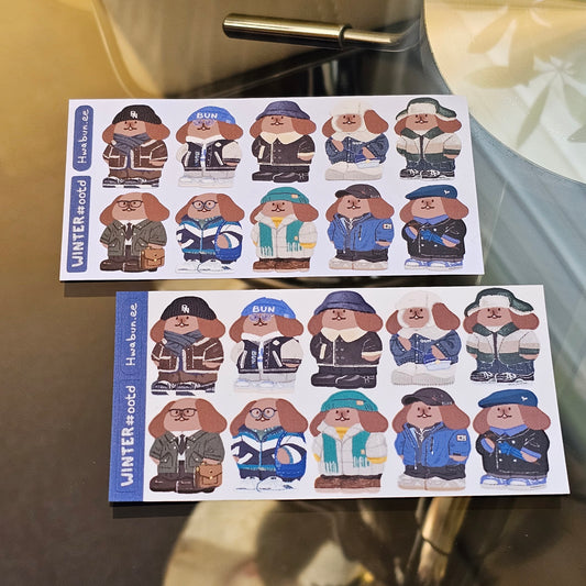 OOTD Winter Sticker Sheets